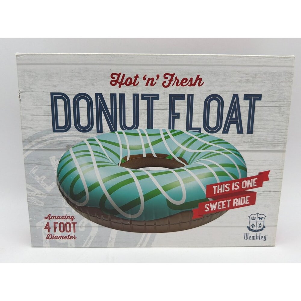 Hot N Fresh Donut Pool Float 4-Foot Diameter By Wembley